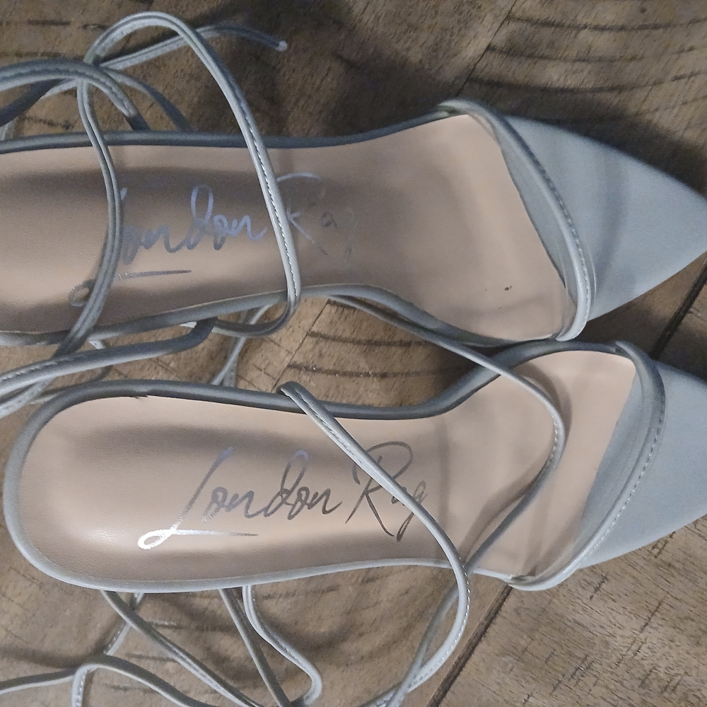 London Rag Light Blue Strappy Heels